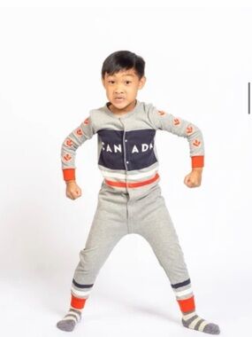 Arborist Canada varsity Kids Pajama onesie size 6-7